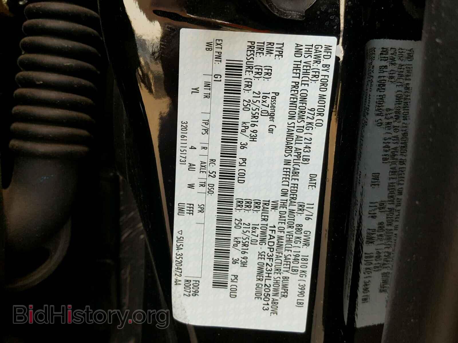 2017 FORD FOCUS - VIN: 1FADP3F23HL205013 - Photo 10