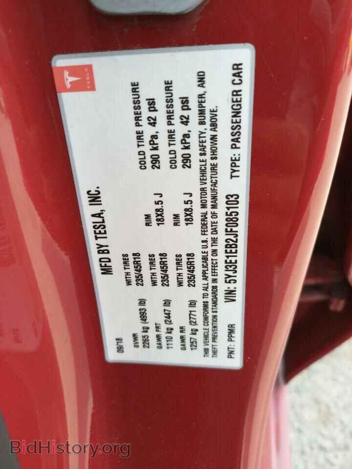 2018 TESLA MODEL 3 - VIN: 5YJ3E1EB2JF085103 - Photo 10