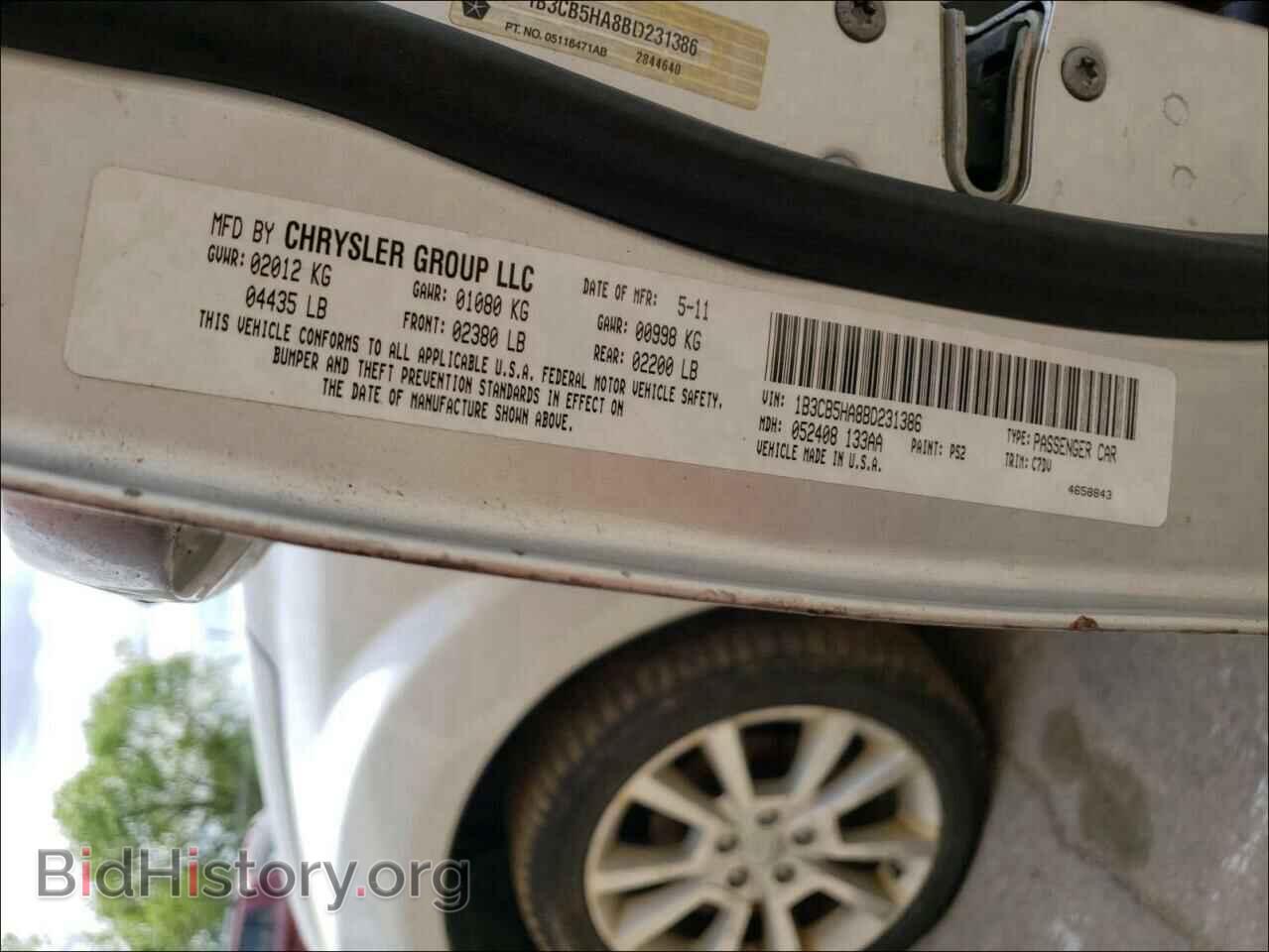 2011 DODGE CALIBER - VIN: 1B3CB5HA8BD231386 - Фото 10