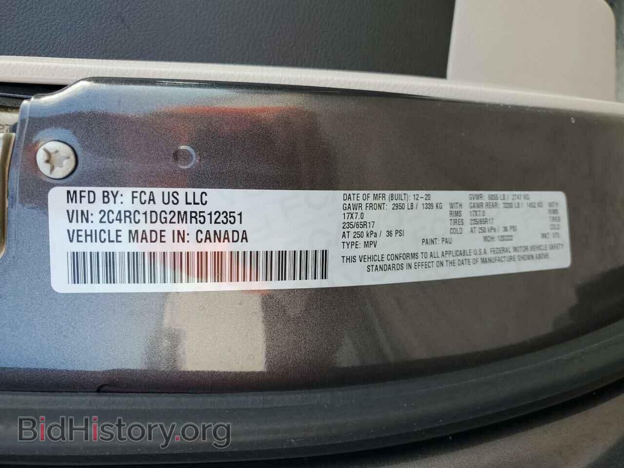 2021 CHRYSLER MINIVAN - VIN: 2C4RC1DG2MR512351 - Photo 13