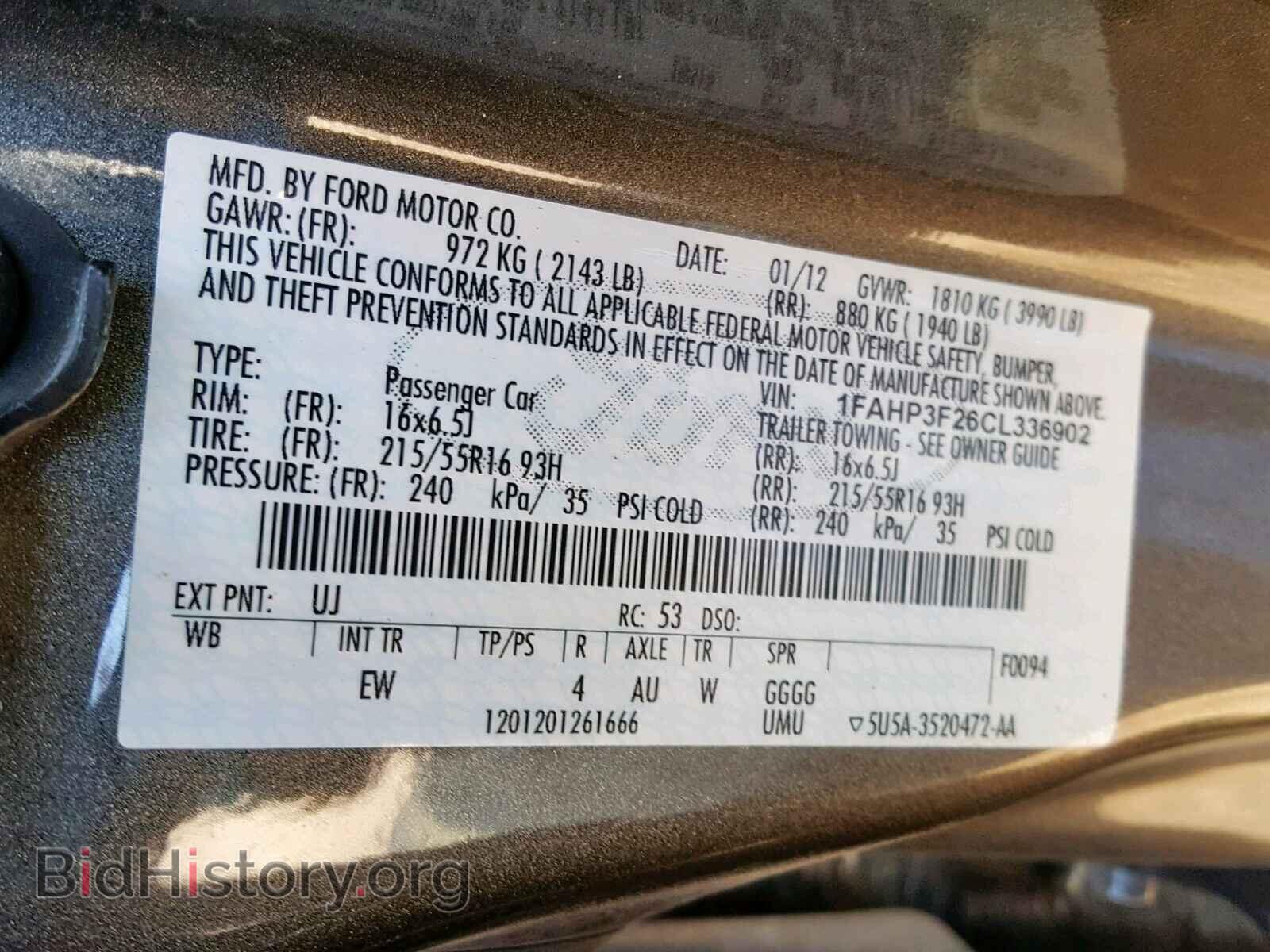 2012 FORD FOCUS SE - VIN: 1FAHP3F26CL336902 - Фото 10