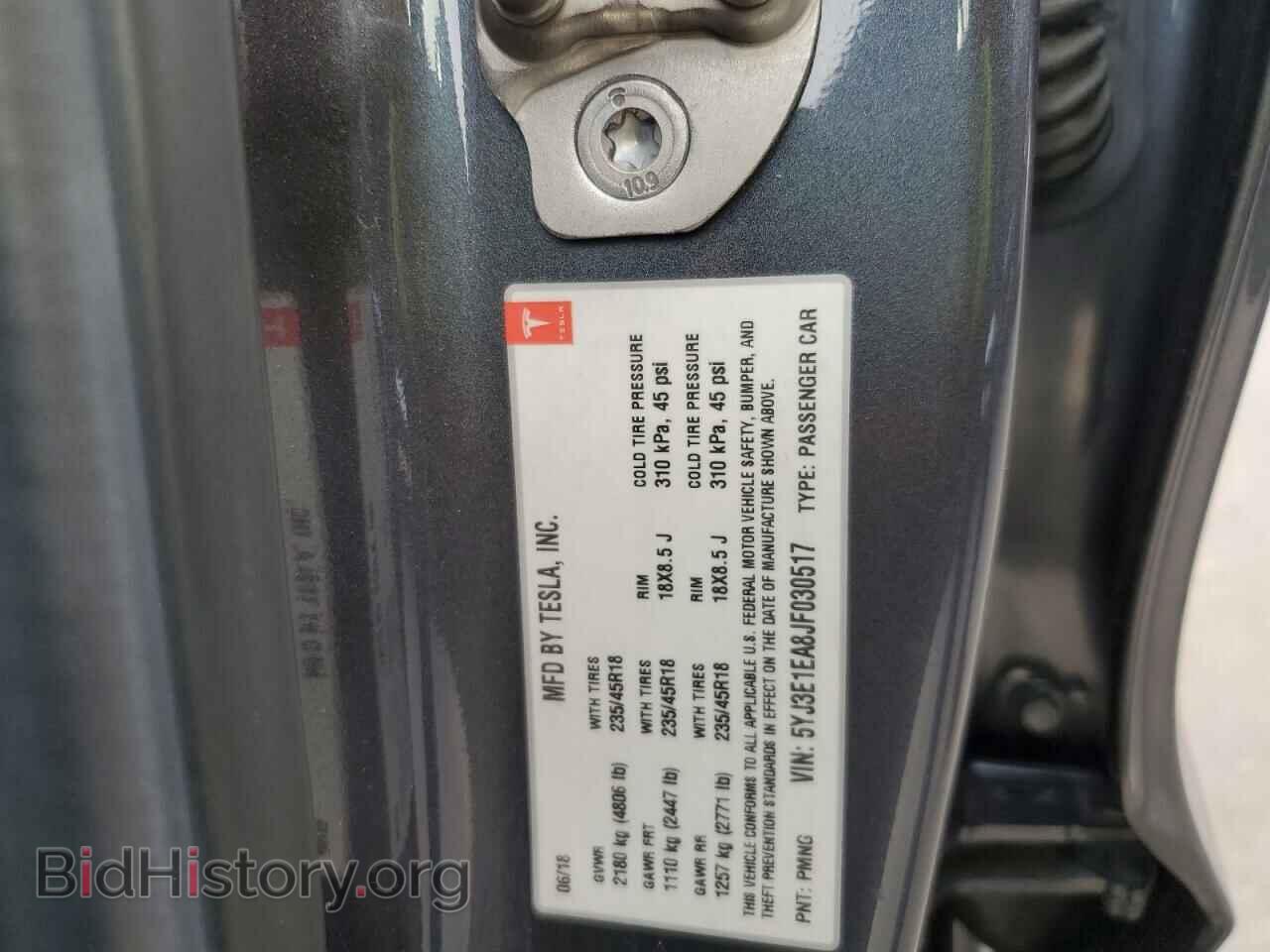 2018 TESLA MODEL 3 - VIN: 5YJ3E1EA8JF030517 - Photo 13