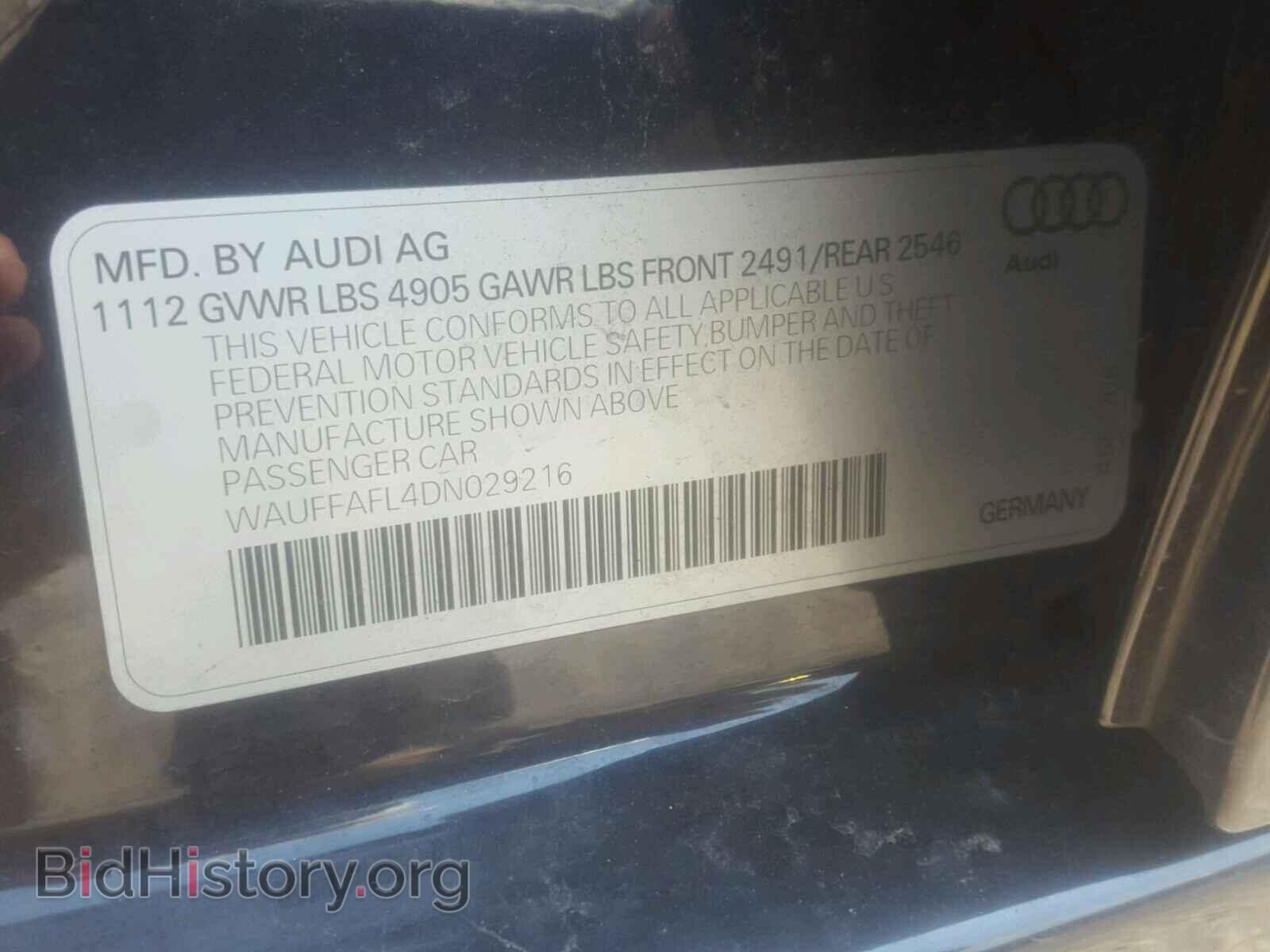 2013 AUDI A4 - VIN: WAUFFAFL4DN029216 - Фото 10