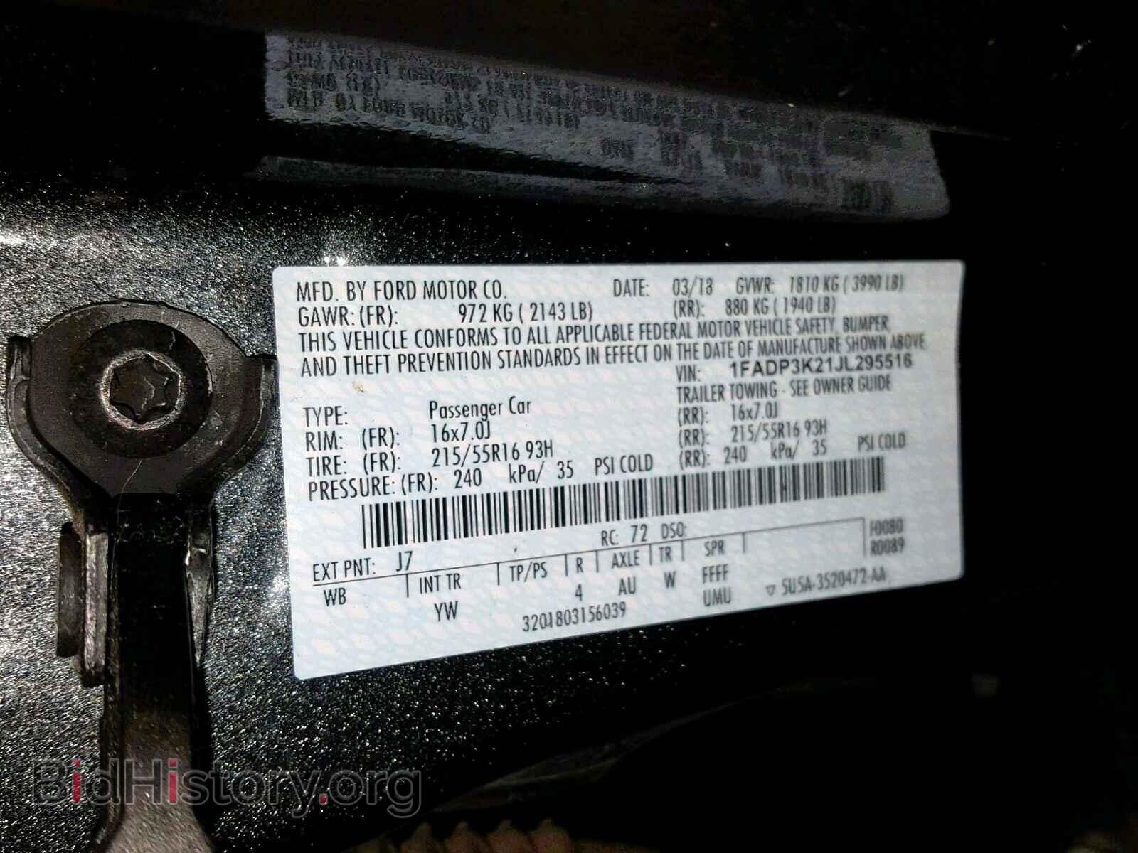 2018 FORD FOCUS SE - VIN: 1FADP3K21JL295516 - Фото 10