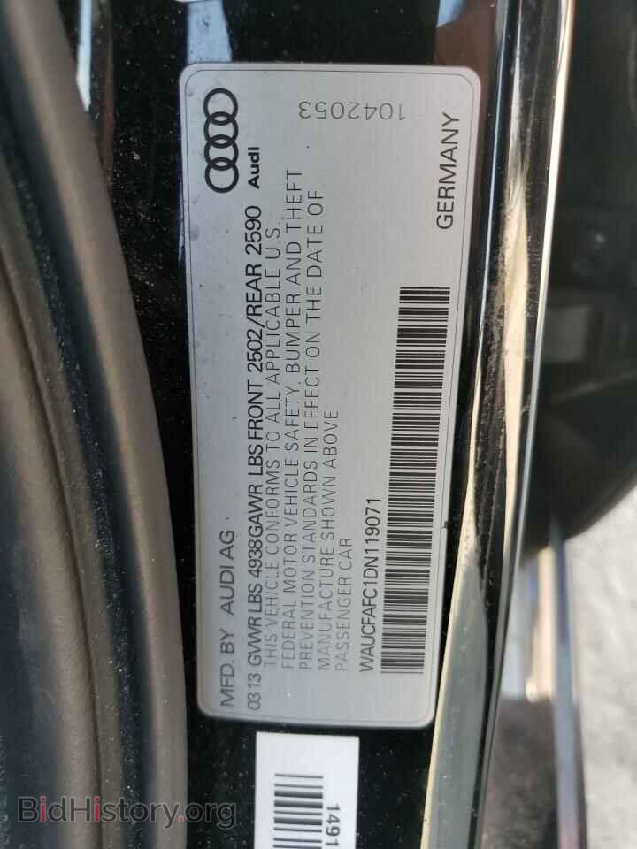 2013 AUDI A6 - VIN: WAUCFAFC1DN119071 - Фото 13