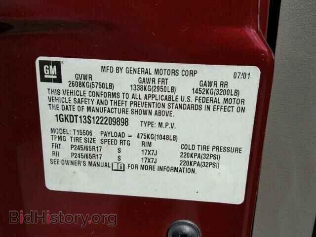 2002 GMC ENVOY - VIN: 1GKDT13S122209898 - Фото 10