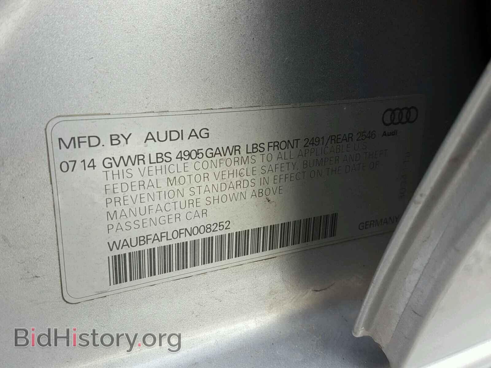 2015 AUDI A4 - VIN: WAUBFAFL0FN008252 - Фото 10