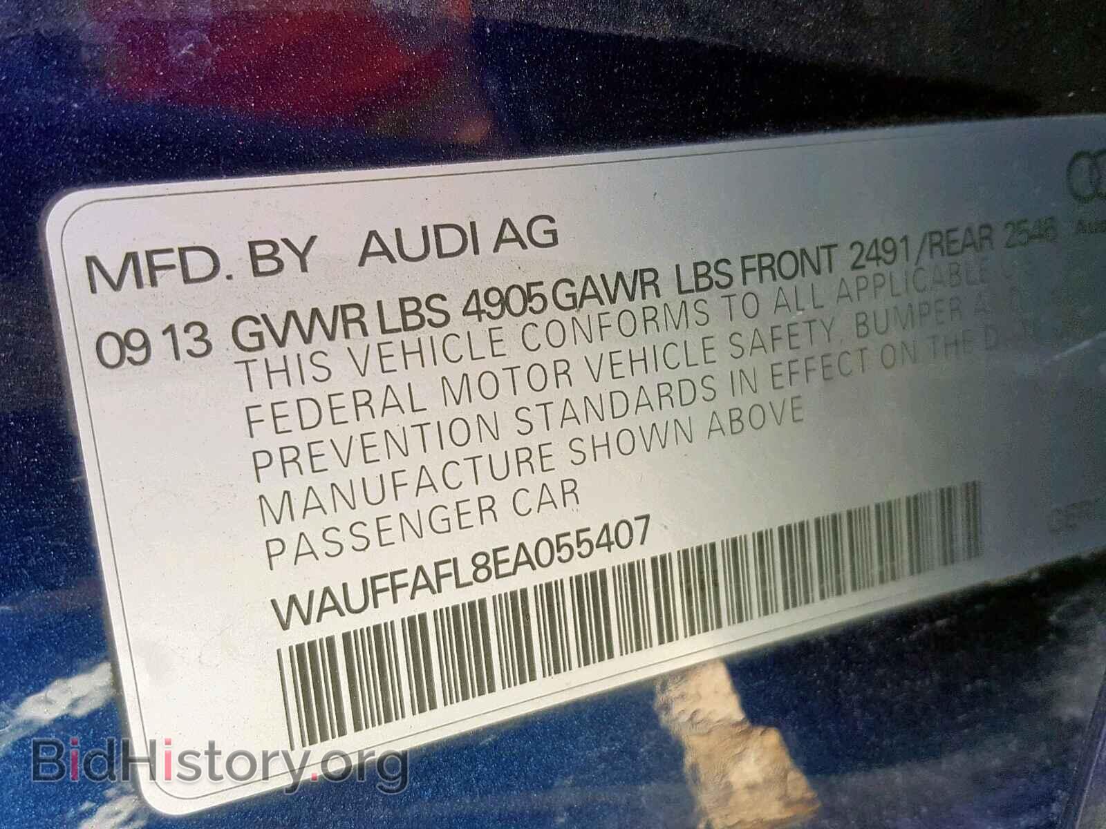 2014 AUDI A4 - VIN: WAUFFAFL8EA055407 - Photo 10