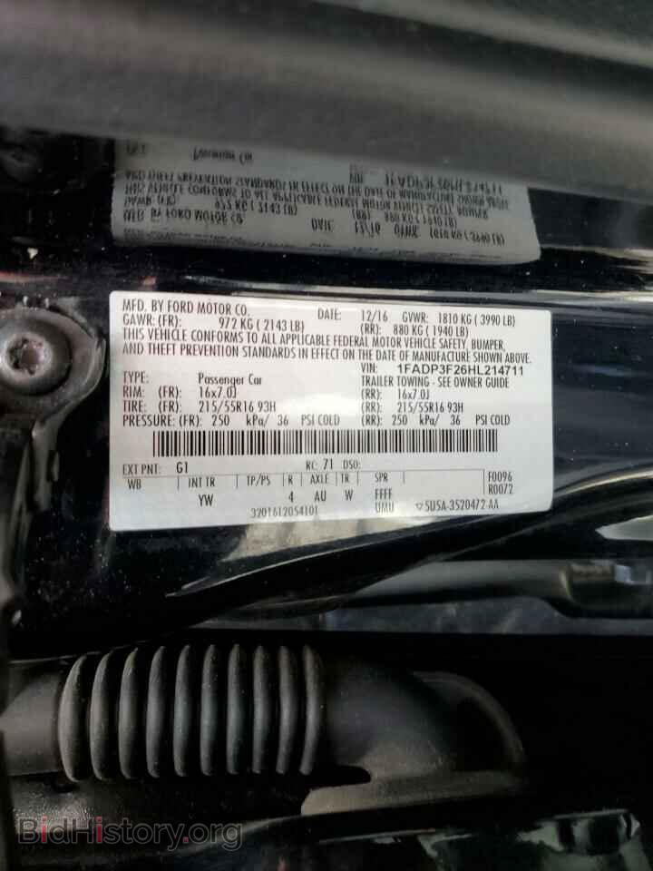 2017 FORD FOCUS - VIN: 1FADP3F26HL214711 - Фото 12
