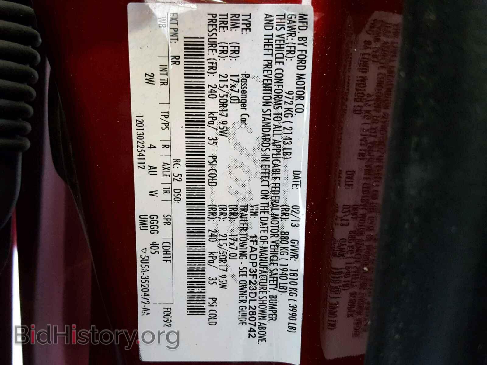 2013 FORD FOCUS - VIN: 1FADP3F23DL280742 - Photo 10