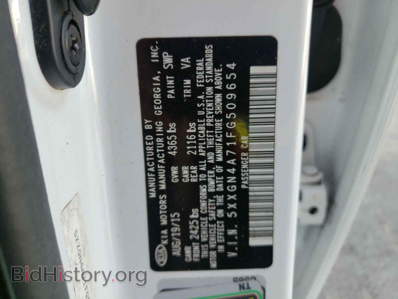 2015 KIA OPTIMA - VIN: 5XXGN4A71FG509654 - Photo 10