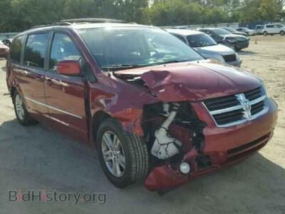 2010 Dodge CARAVAN Grand Crew, maroon — VIN 2D4RN6DX4AR455432, Copart