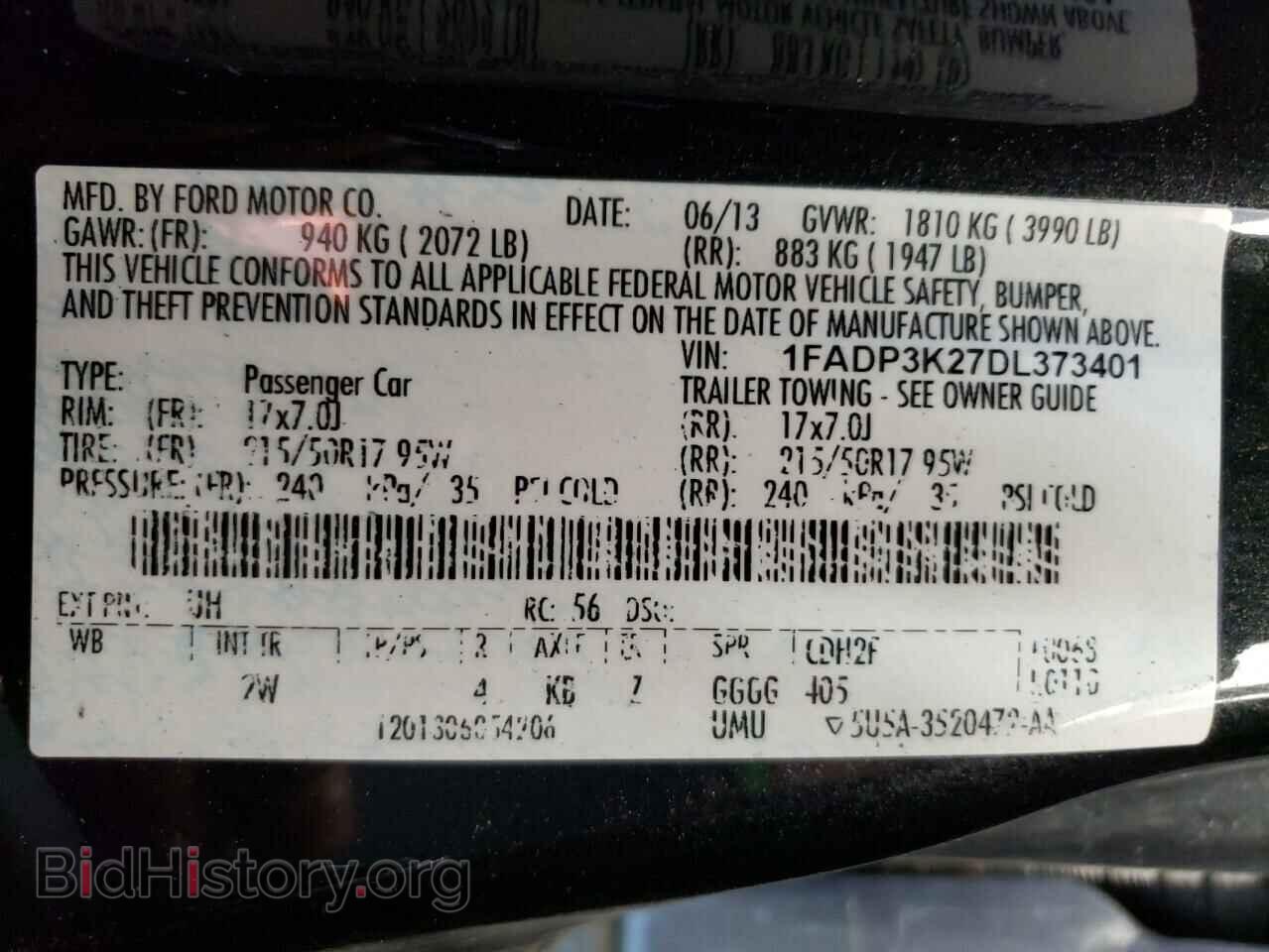 2013 FORD FOCUS - VIN: 1FADP3K27DL373401 - Photo 12