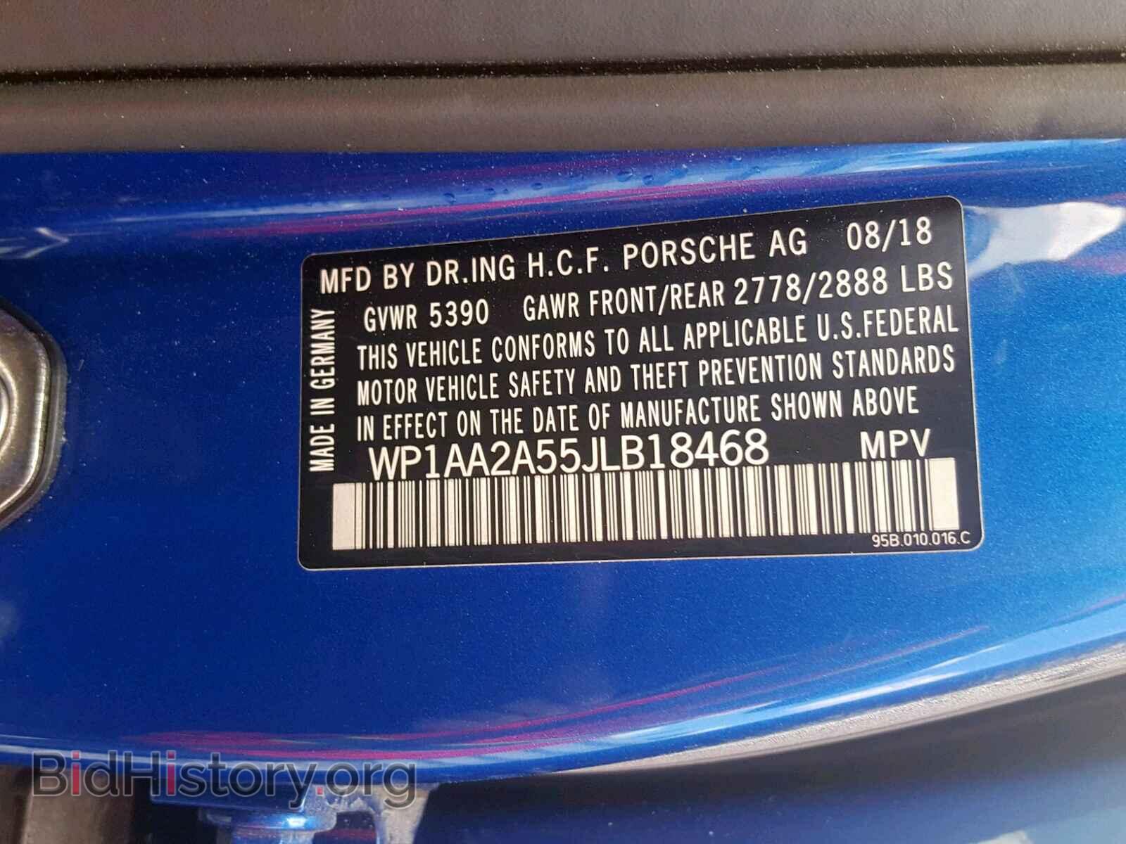 2018 PORSCHE MACAN - VIN: WP1AA2A55JLB18468 - Photo 10
