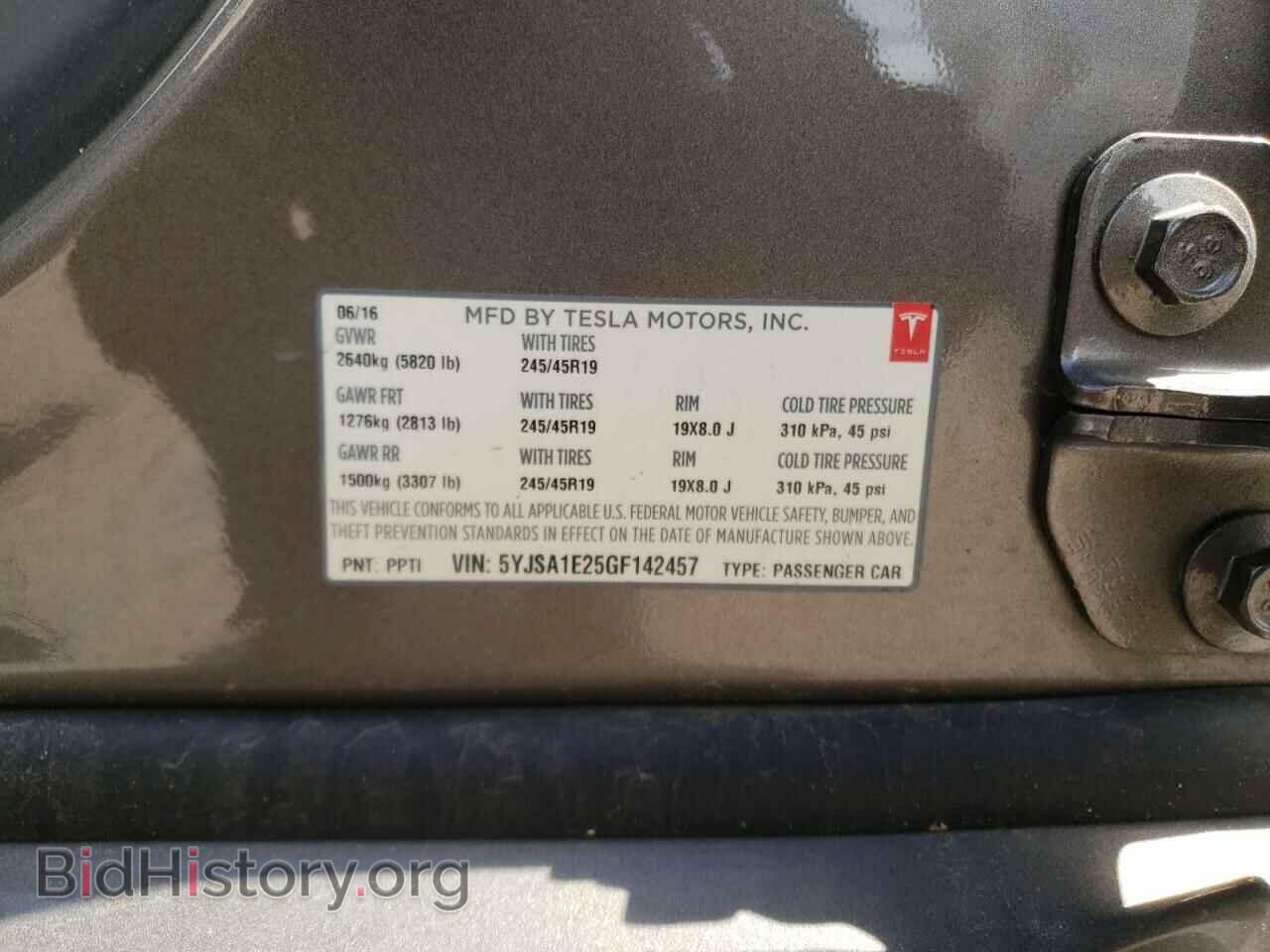 2016 TESLA MODEL S - VIN: 5YJSA1E25GF142457 - Photo 10