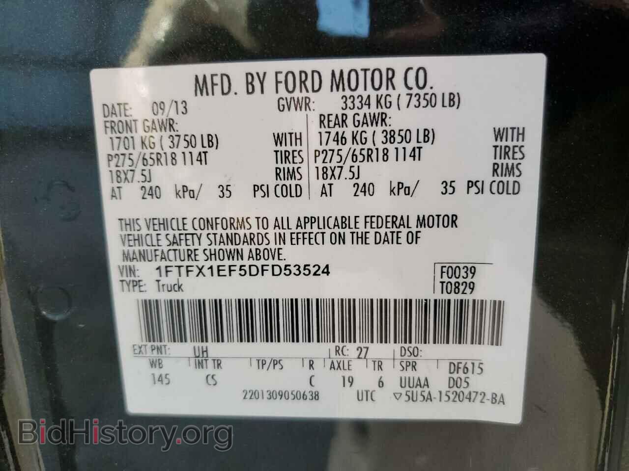 2013 FORD F-150 - VIN: 1FTFX1EF5DFD53524 - Photo 12