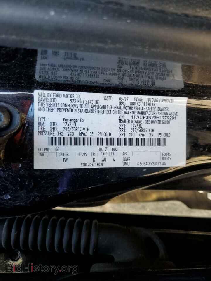 2017 FORD FOCUS - VIN: 1FADP3N23HL279291 - Фото 12