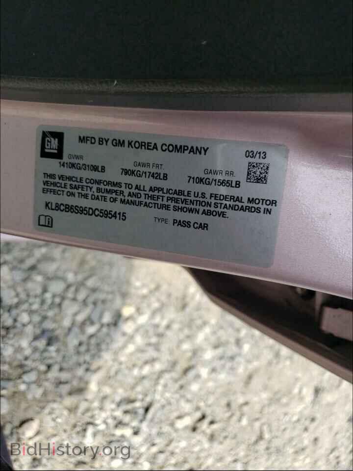 2013 CHEVROLET SPARK - VIN: KL8CB6S95DC595415 - Фото 10