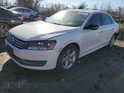 2012 Volkswagen PASSAT SE, белый — VIN 1VWBP7A34CC009192, Copart