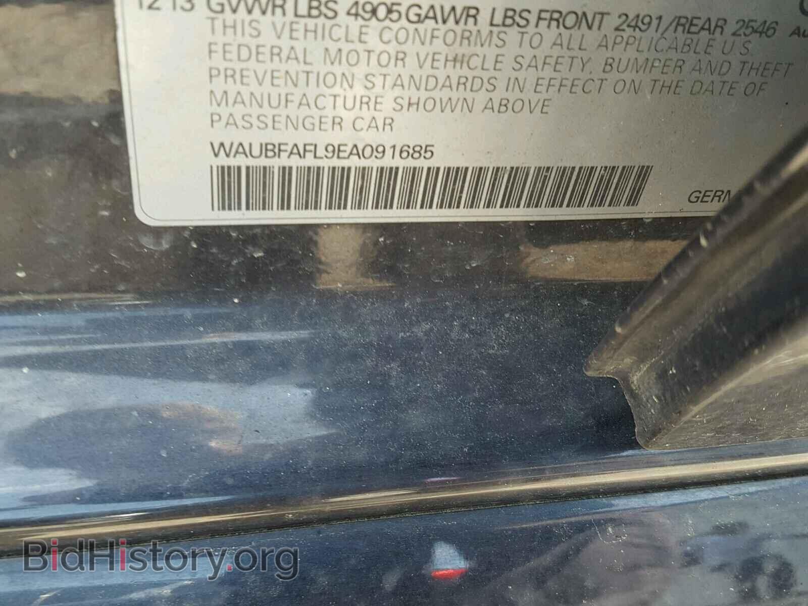 2014 AUDI A4 - VIN: WAUBFAFL9EA091685 - Фото 10
