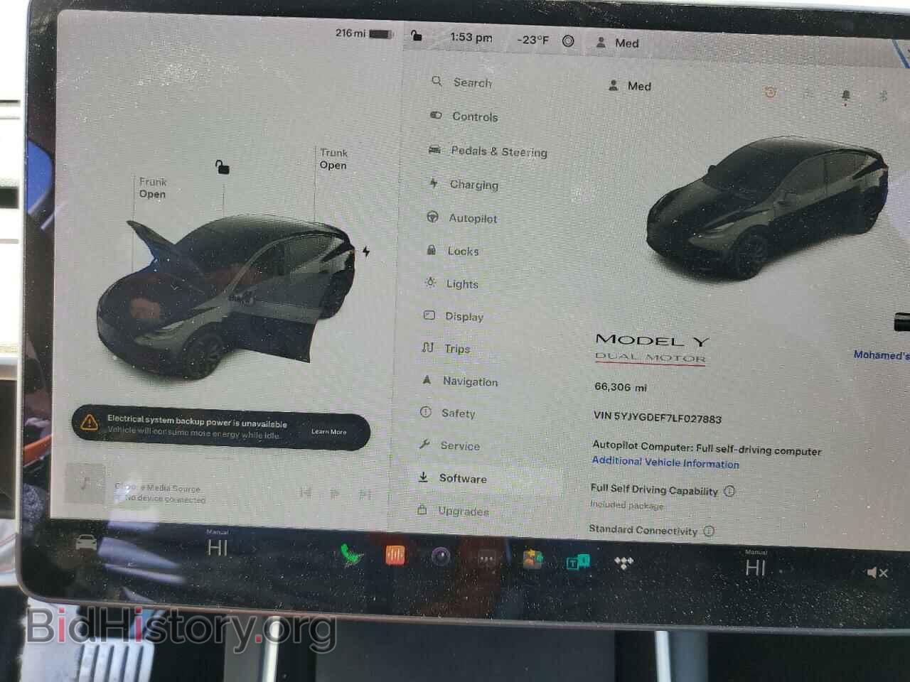 2020 TESLA MODEL Y - VIN: 5YJYGDEF7LF027883 - Фото 9