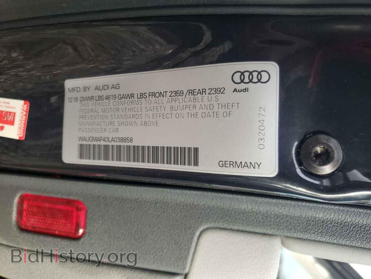 2020 AUDI A4 - VIN: WAUGMAF40LA038858 - Фото 12