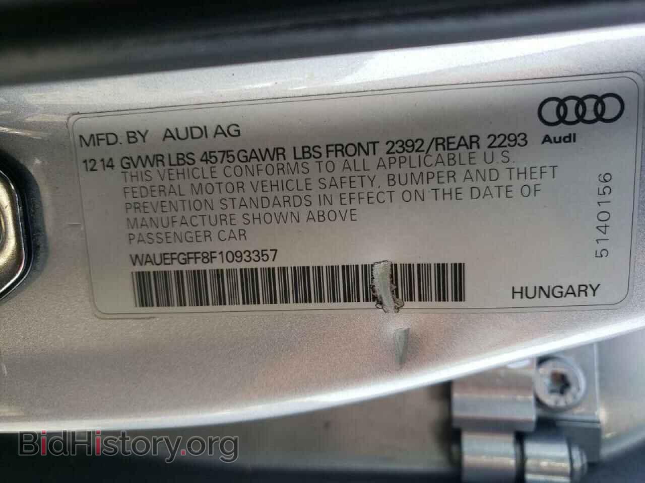 2015 AUDI A3 - VIN: WAUEFGFF8F1093357 - Фото 10