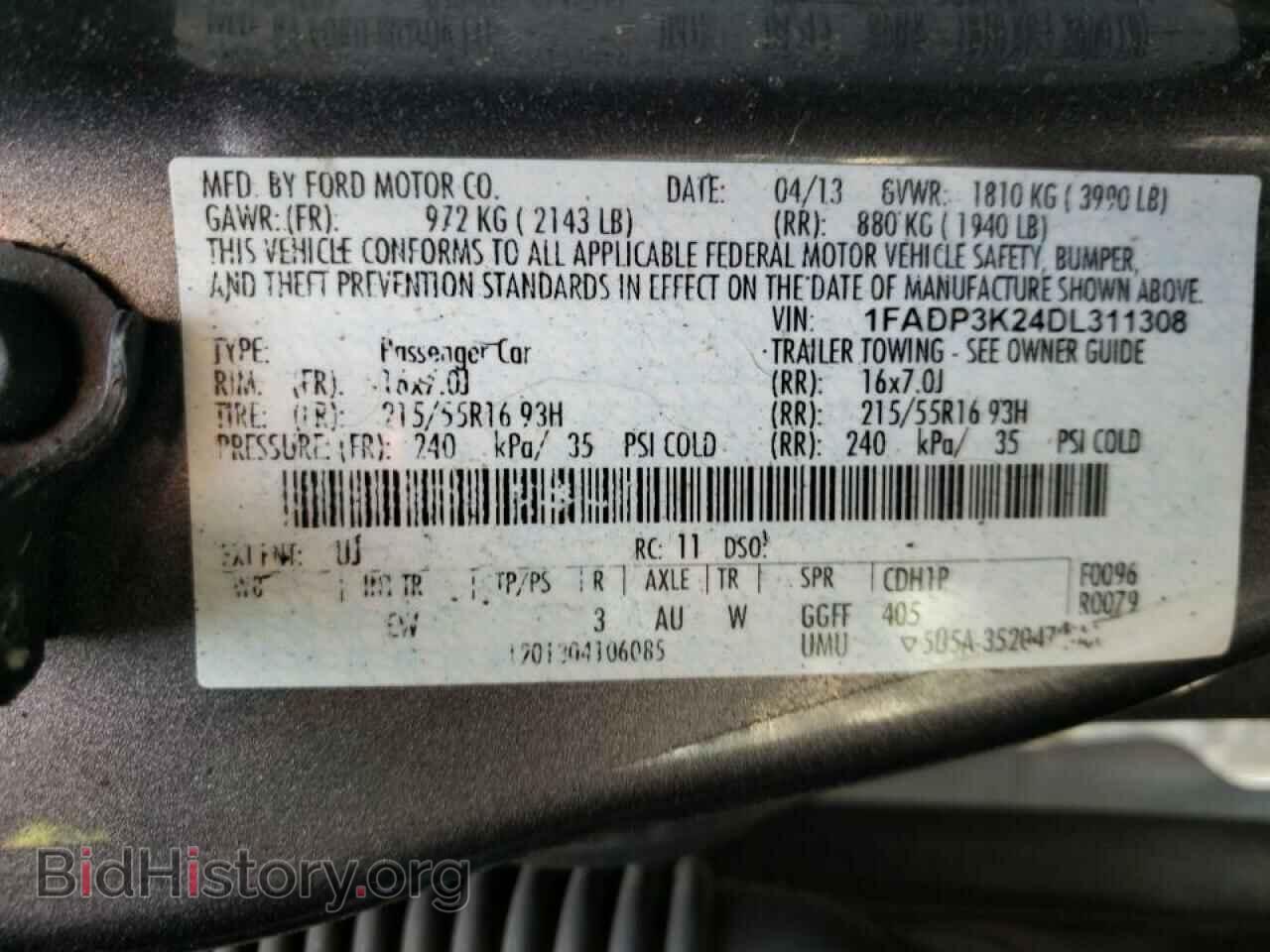 2013 FORD FOCUS - VIN: 1FADP3K24DL311308 - Photo 10