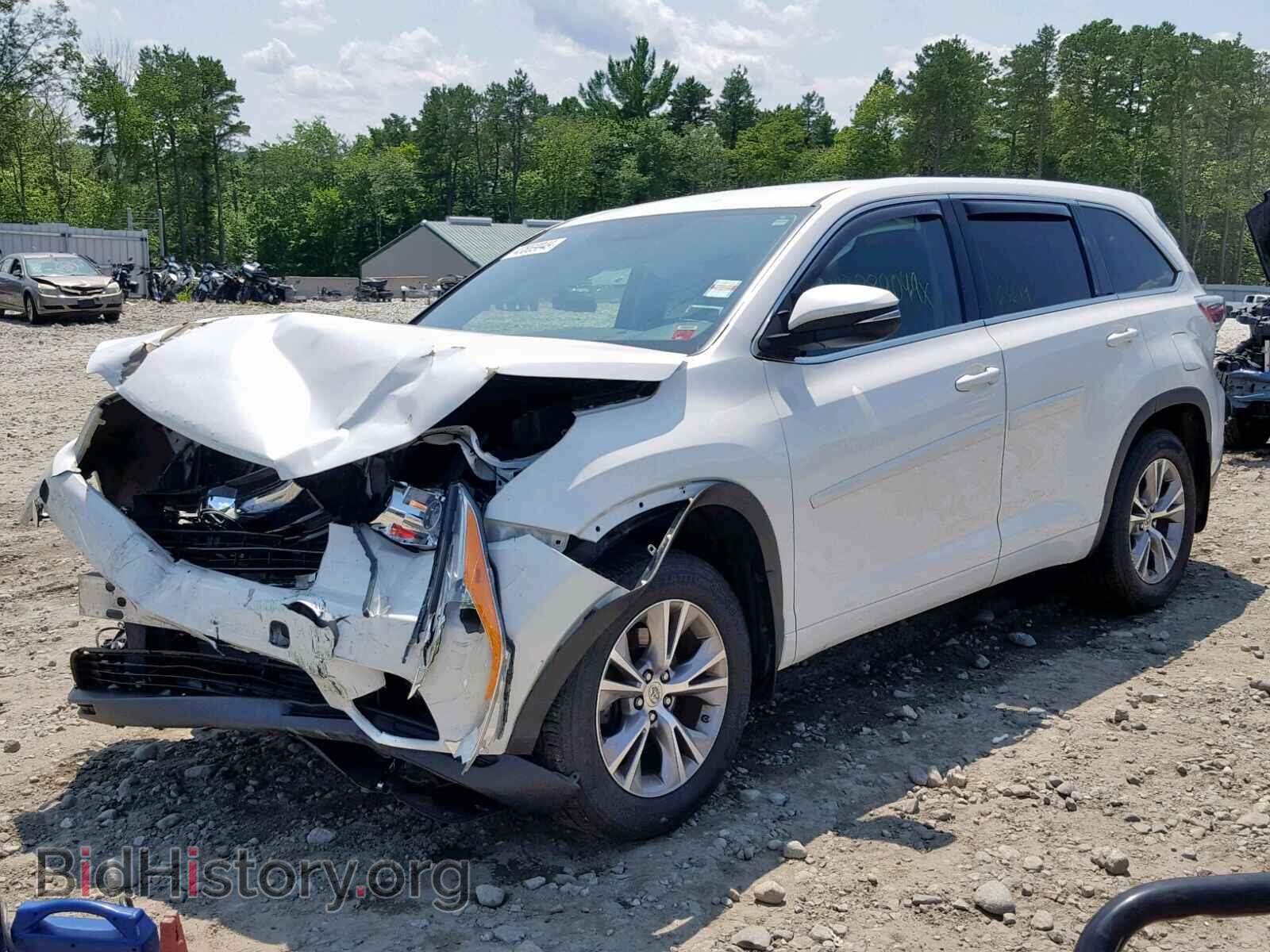 2014 TOYOTA HIGHLANDER - VIN: 5TDBKRFHXES062191 - Фото 2