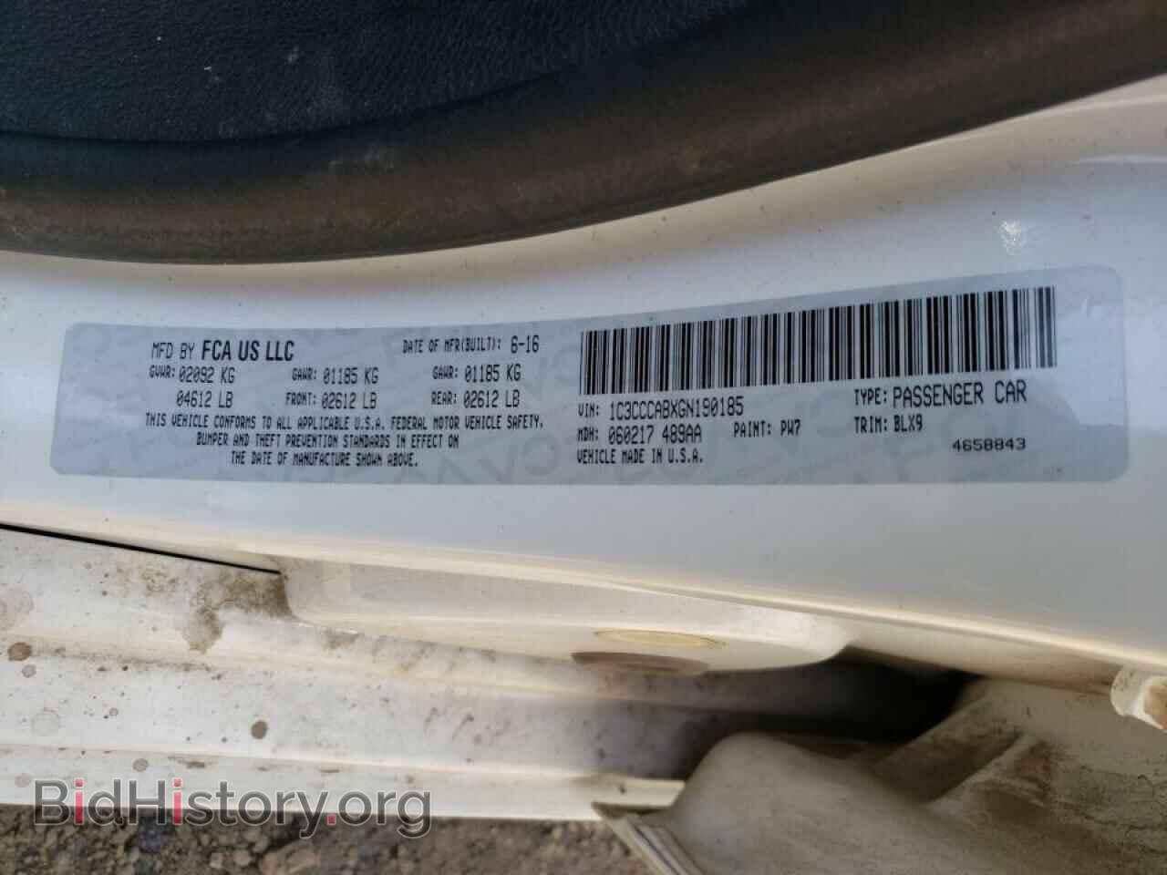 2016 CHRYSLER 200 - VIN: 1C3CCCABXGN190185 - Фото 10