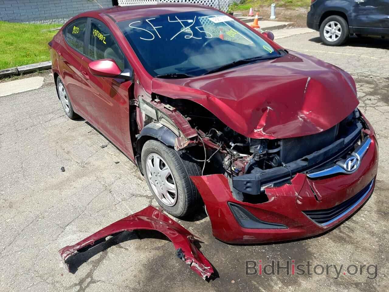 Photo 5NPDH4AE5GH748011 - HYUNDAI ELANTRA 2016