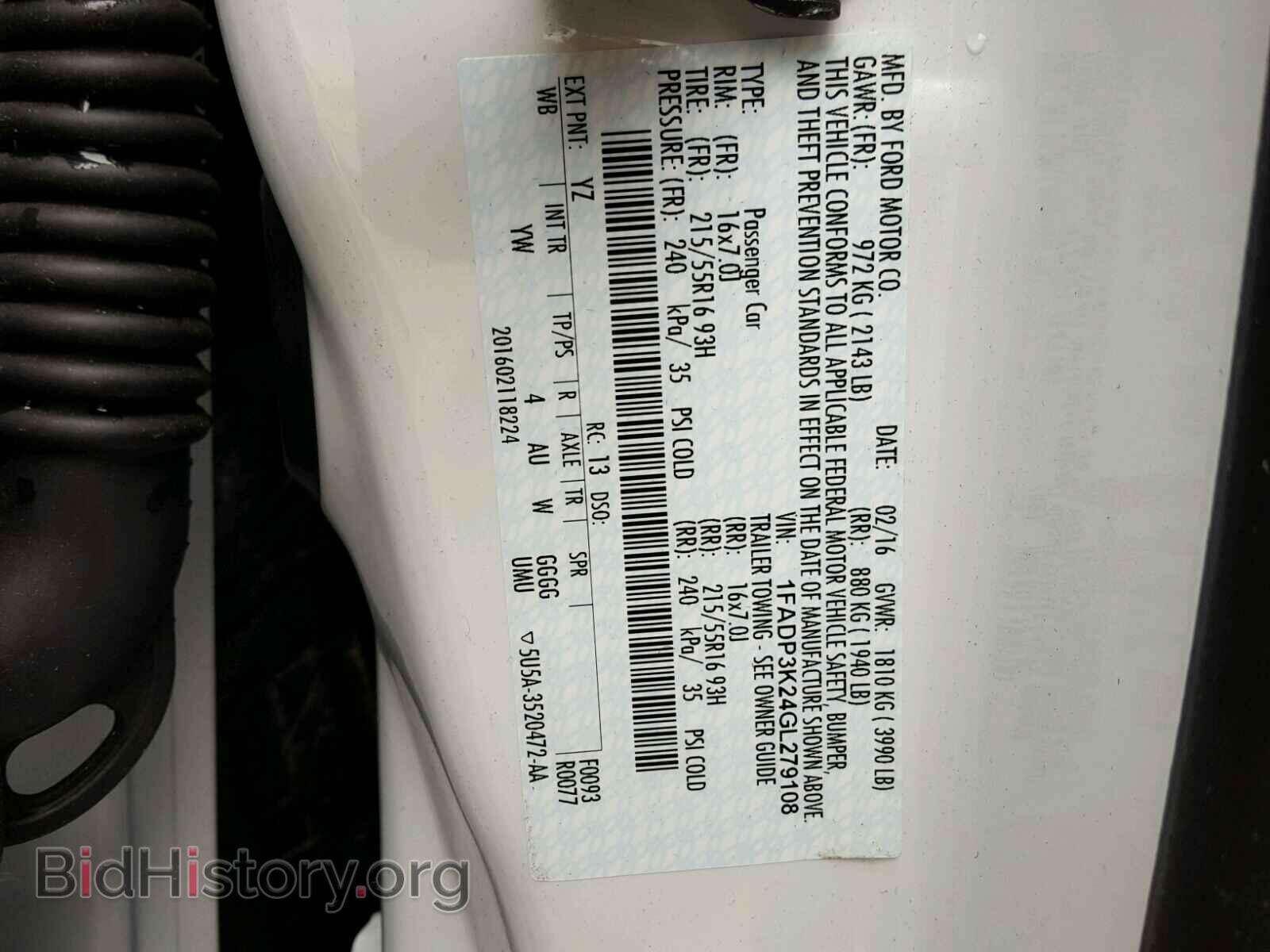 2016 FORD FOCUS - VIN: 1FADP3K24GL279108 - Photo 10