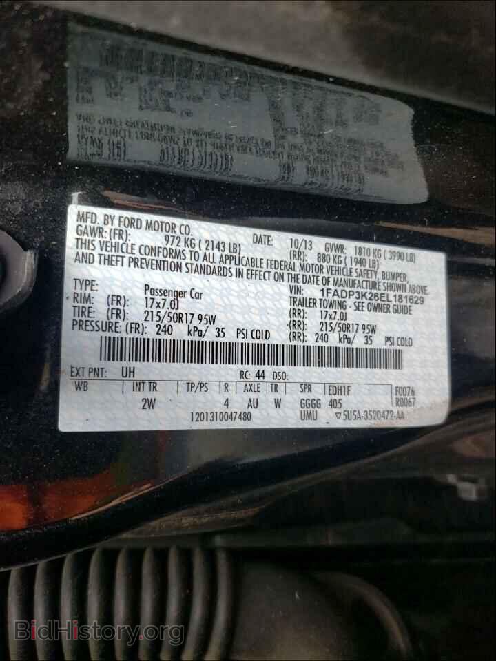 2014 FORD FOCUS - VIN: 1FADP3K26EL181629 - Фото 10