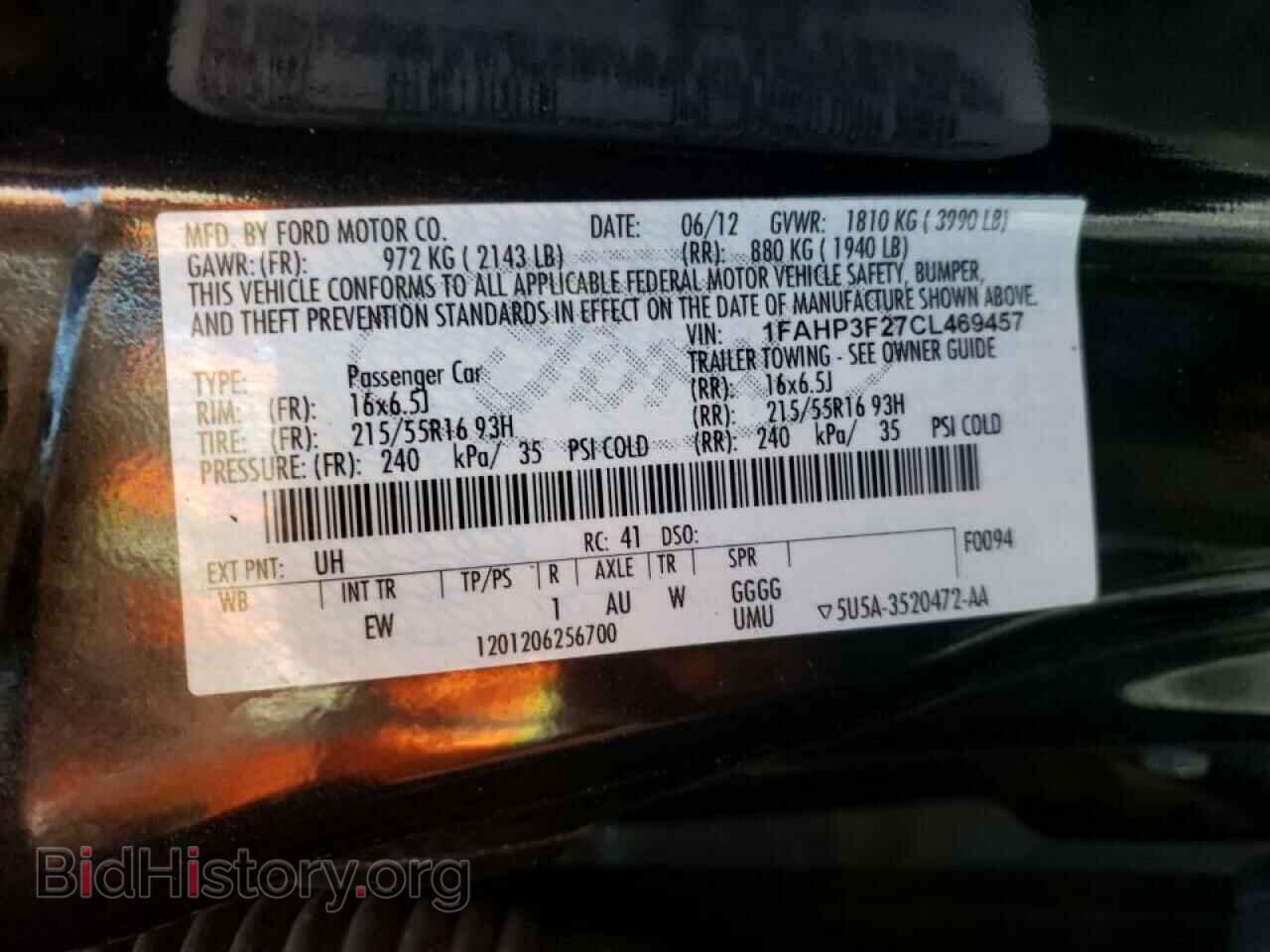 2012 FORD FOCUS - VIN: 1FAHP3F27CL469457 - Photo 10