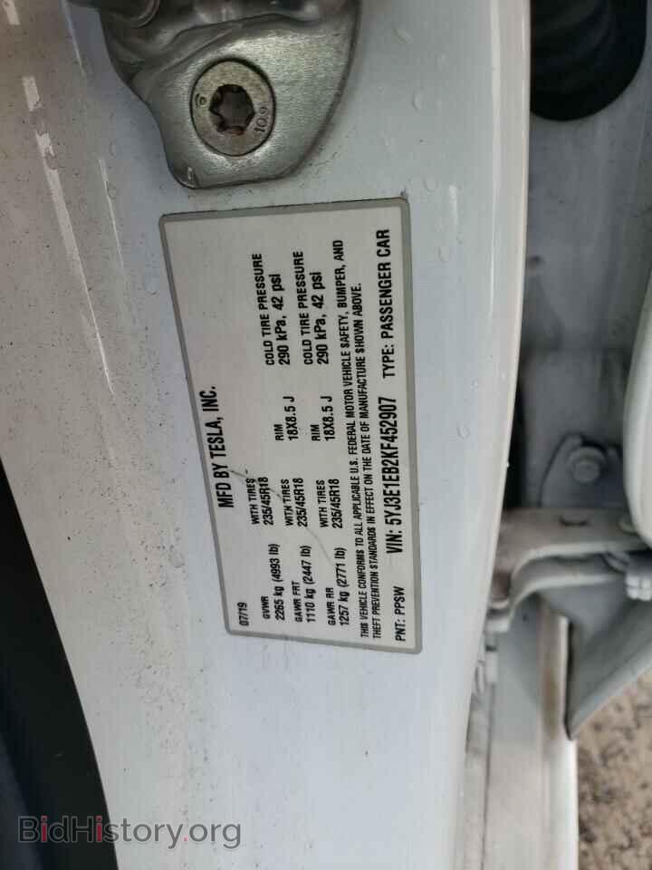 2019 TESLA MODEL 3 - VIN: 5YJ3E1EB2KF452907 - Photo 12