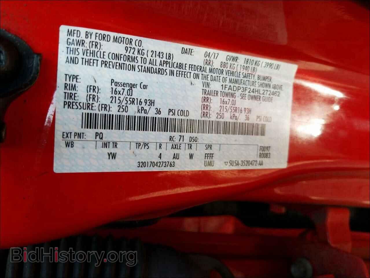 2017 FORD FOCUS - VIN: 1FADP3F24HL272462 - Фото 10