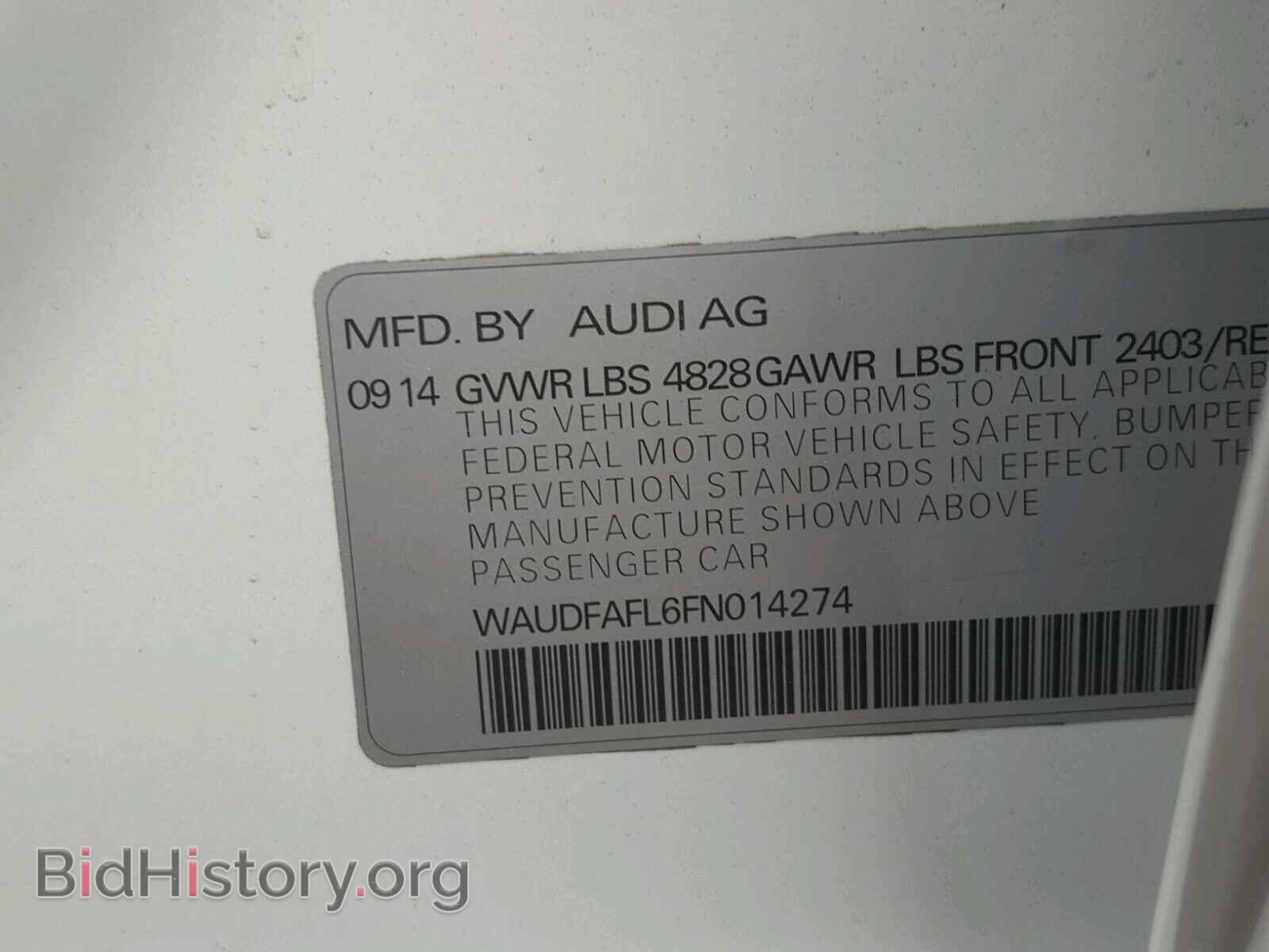 2015 AUDI A4 - VIN: WAUDFAFL6FN014274 - Фото 10