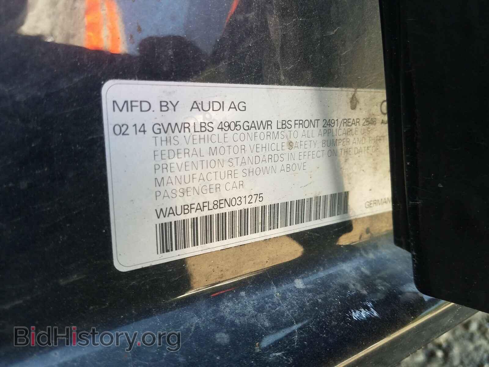 2014 AUDI A4 - VIN: WAUBFAFL8EN031275 - Фото 10