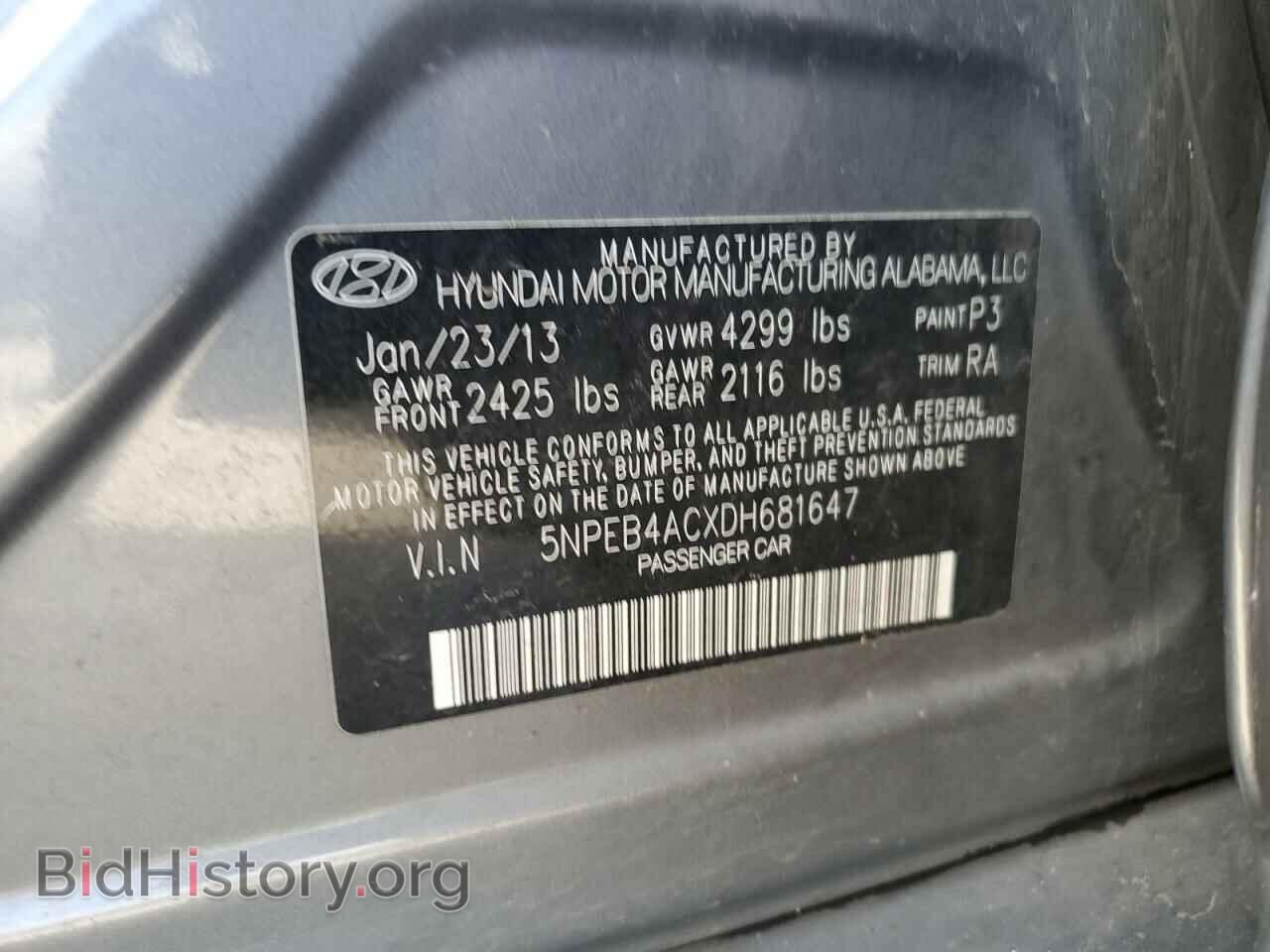 2013 HYUNDAI SONATA - VIN: 5NPEB4ACXDH681647 - Photo 12