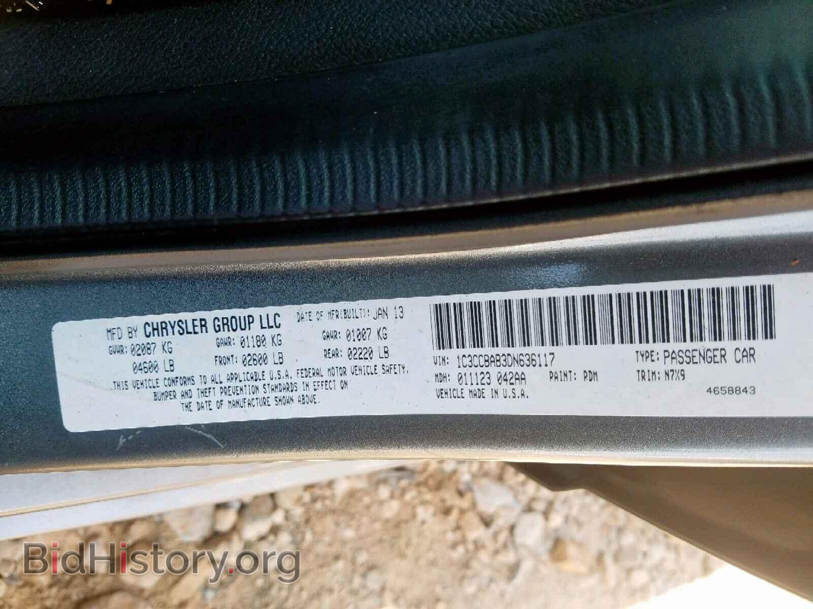 2013 CHRYSLER 200 - VIN: 1C3CCBAB3DN636117 - Photo 10