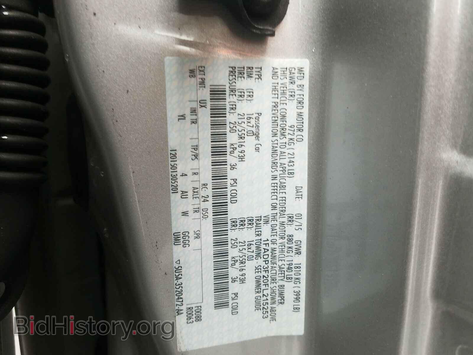 2015 FORD FOCUS - VIN: 1FADP3F20FL215253 - Фото 10