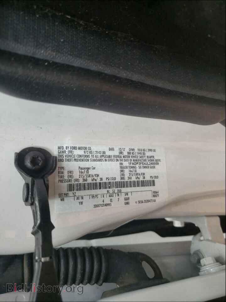 2018 FORD FOCUS - VIN: 1FADP3FE4JL240059 - Фото 10