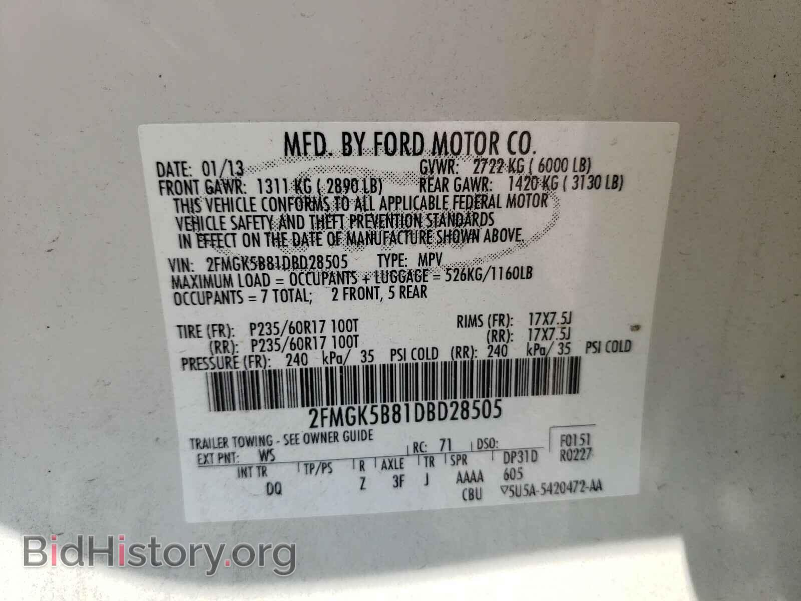 2013 FORD FLEX - VIN: 2FMGK5B81DBD28505 - Photo 10