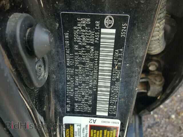 2012 TOYOTA AVALON - VIN: 4T1BK3DB8CU444090 - Фото 10
