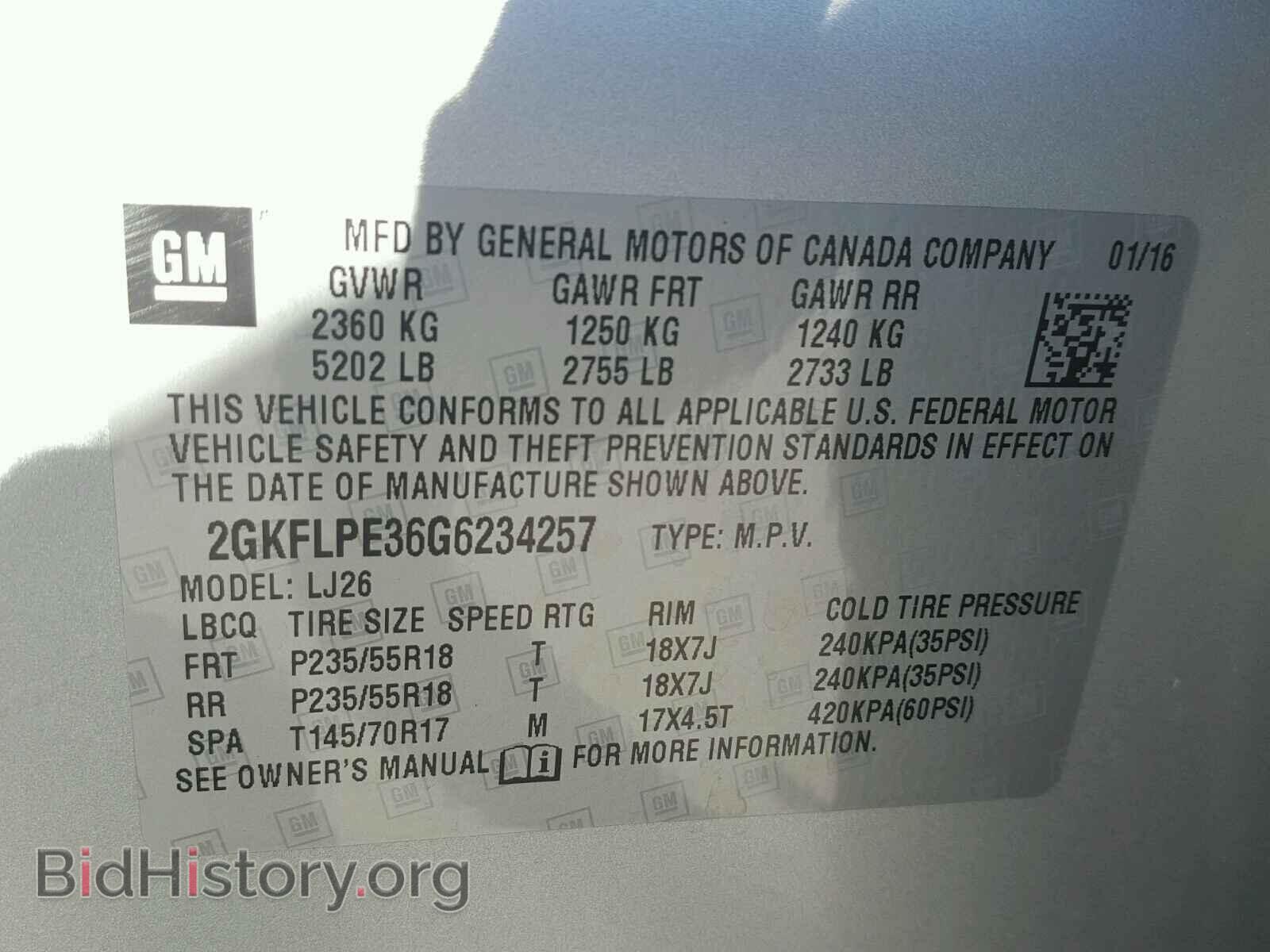 2016 GMC TERRAIN - VIN: 2GKFLPE36G6234257 - Photo 10