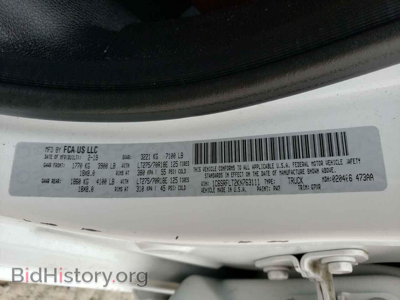 2019 RAM 1500 - VIN: 1C6SRFLT2KN763111 - Фото 12