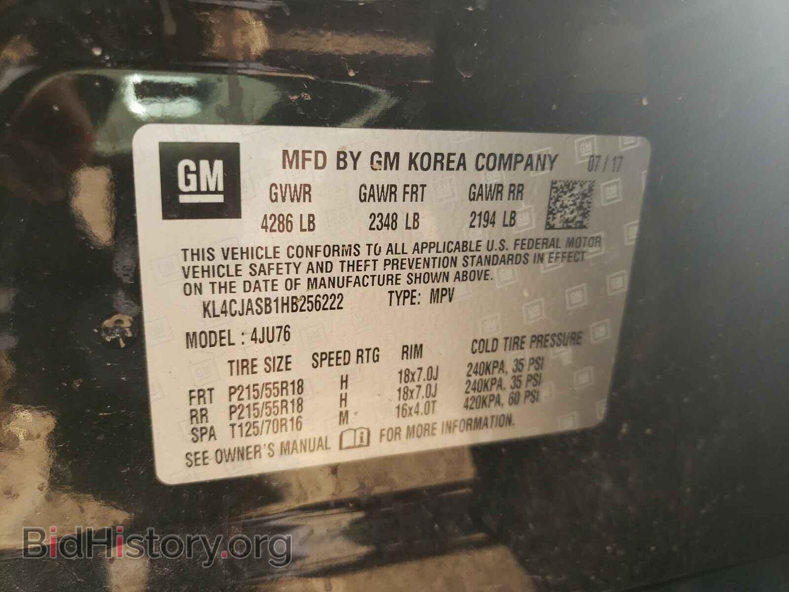 2017 BUICK ENCORE - VIN: KL4CJASB1HB256222 - Photo 10