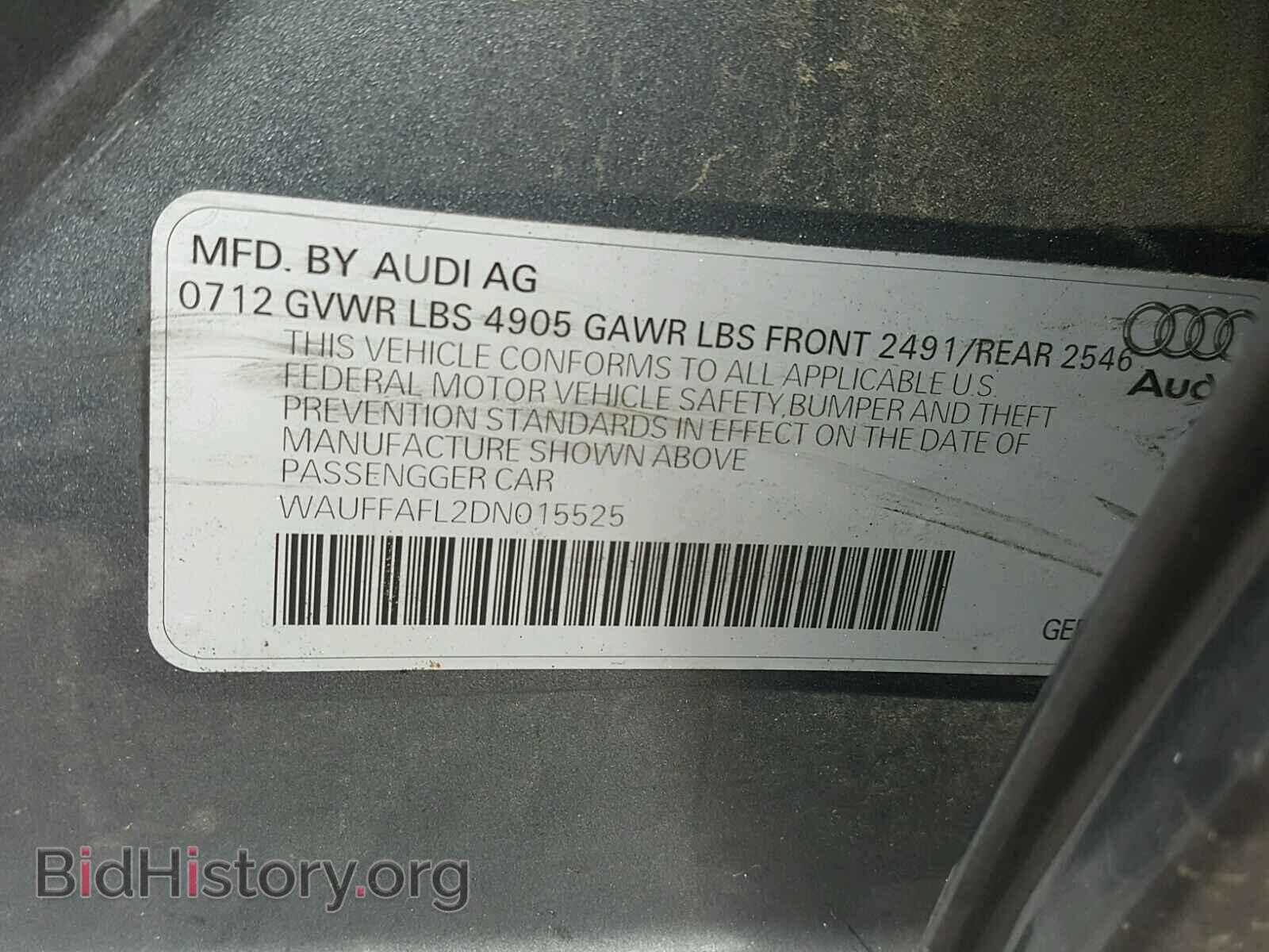 2013 AUDI A4 - VIN: WAUFFAFL2DN015525 - Фото 10