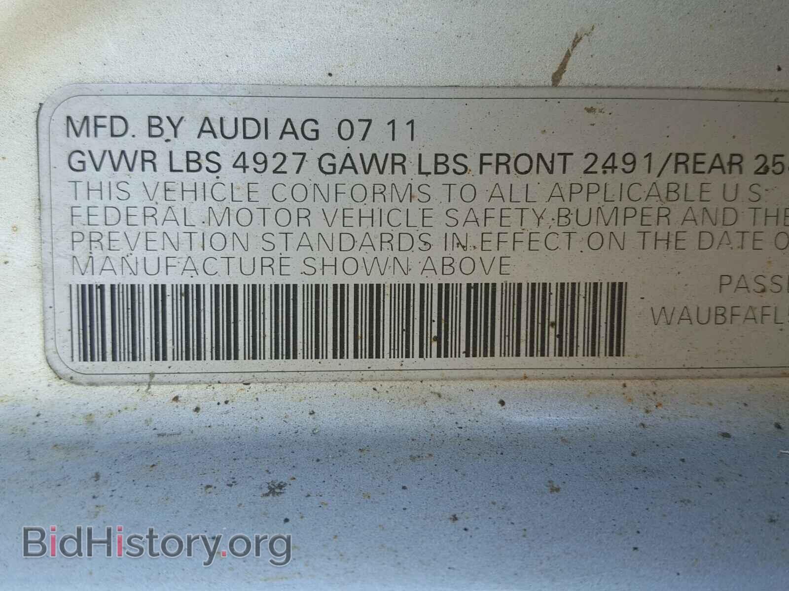 2012 AUDI A4 - VIN: WAUBFAFL5CN003981 - Photo 10