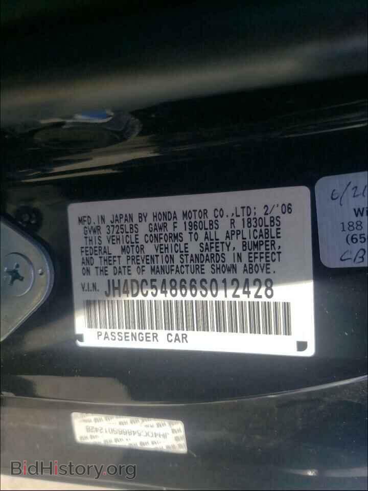 2006 ACURA RSX - VIN: JH4DC54866S012428 - Фото 10